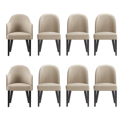 Manhattan Comfort - 8-Piece Hillman Dining Chair and Arm Chair in Sand - 8-DC087AR2-SD veiw 1