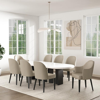 Manhattan Comfort - 8-Piece Hillman Dining Chair and Arm Chair in Sand - 8-DC087AR2-SD veiw 8