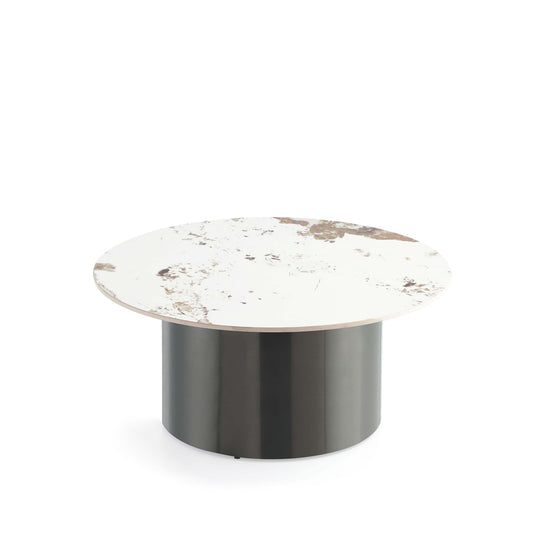 Manhattan Comfort - Alondra Coffee Table with Stainless Steel Legs in Black - CT014 veiw 1