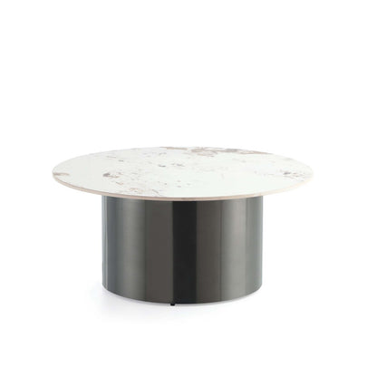 Manhattan Comfort - Alondra Coffee Table with Stainless Steel Legs in Black - CT014 veiw 2