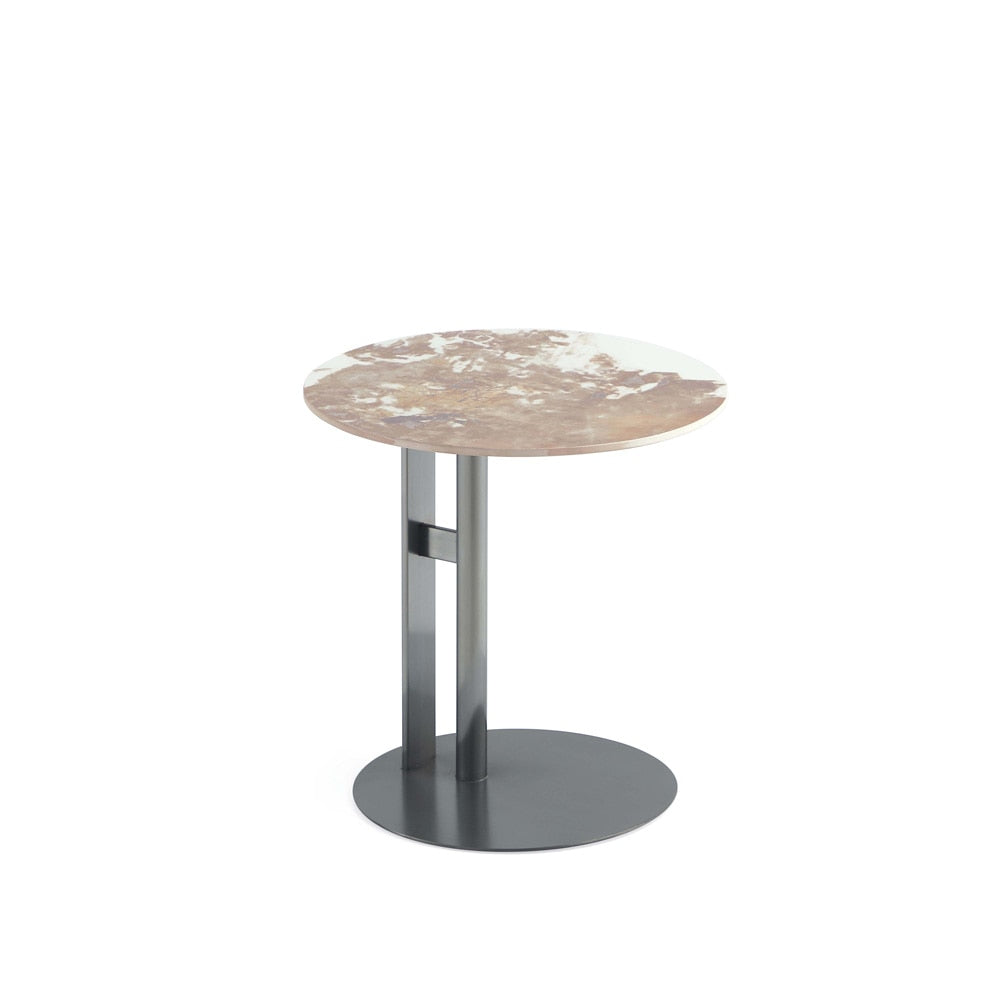 Manhattan Comfort - Alondra End Table with Stainless Steel Legs in Black - ET007 veiw 1