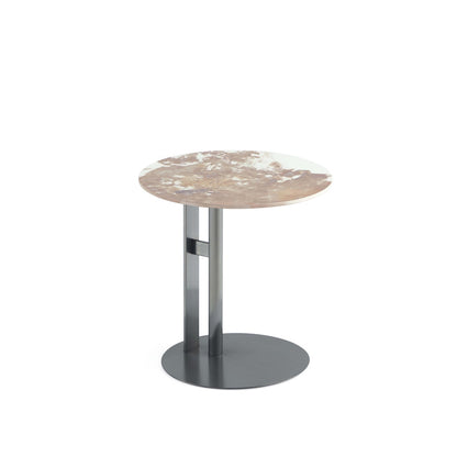 Manhattan Comfort - Alondra End Table with Stainless Steel Legs in Black - ET007 veiw 1