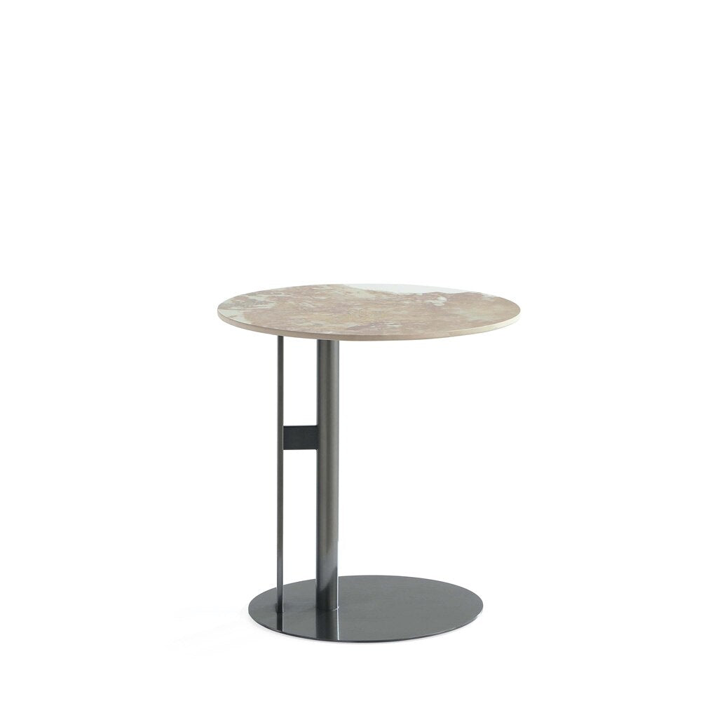 Manhattan Comfort - Alondra End Table with Stainless Steel Legs in Black - ET007 veiw 3