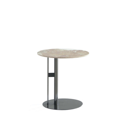 Manhattan Comfort - Alondra End Table with Stainless Steel Legs in Black - ET007 veiw 3