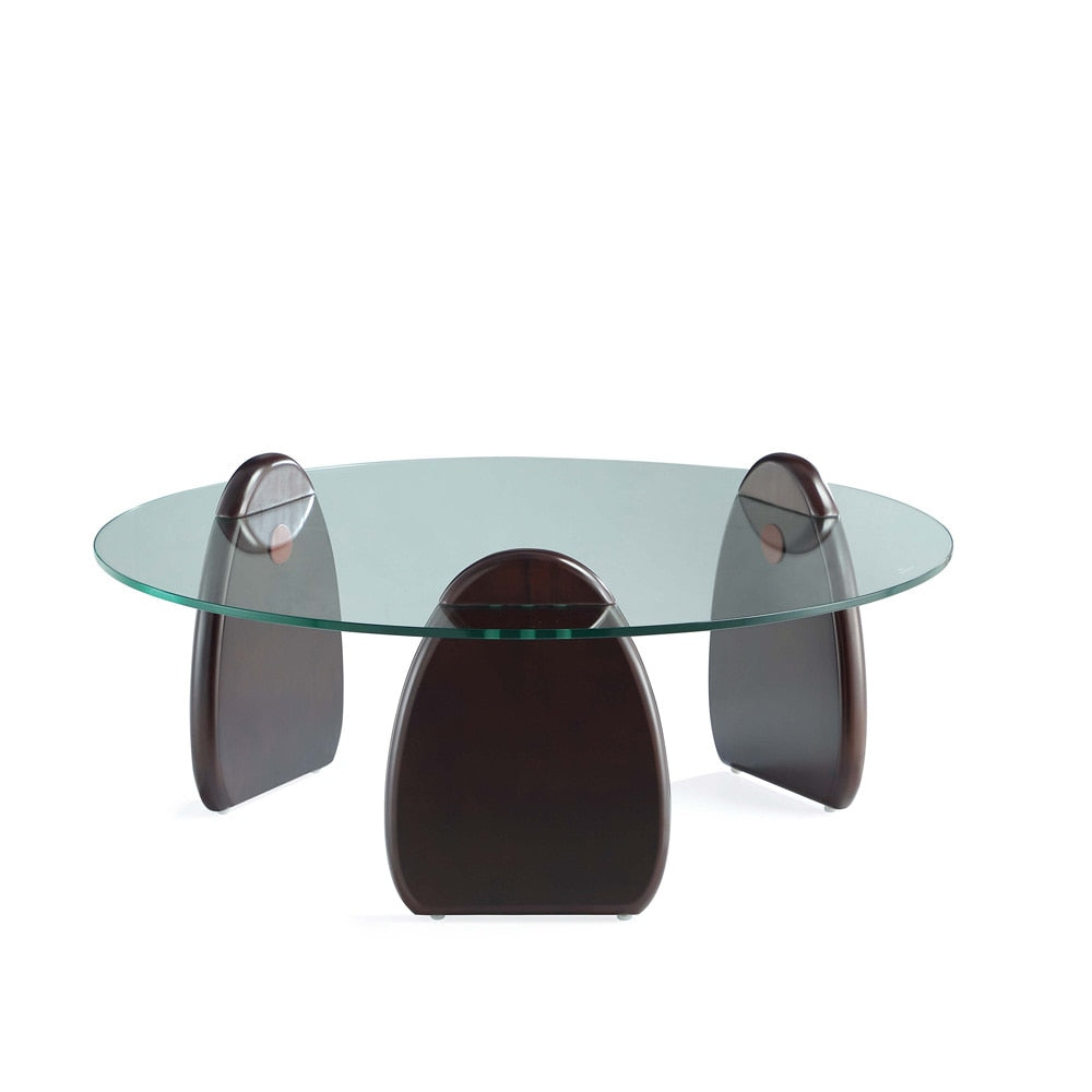 Manhattan Comfort - Artesia Coffee Table with Solid Wood Legs in Dark Walnut - CT015 veiw 2