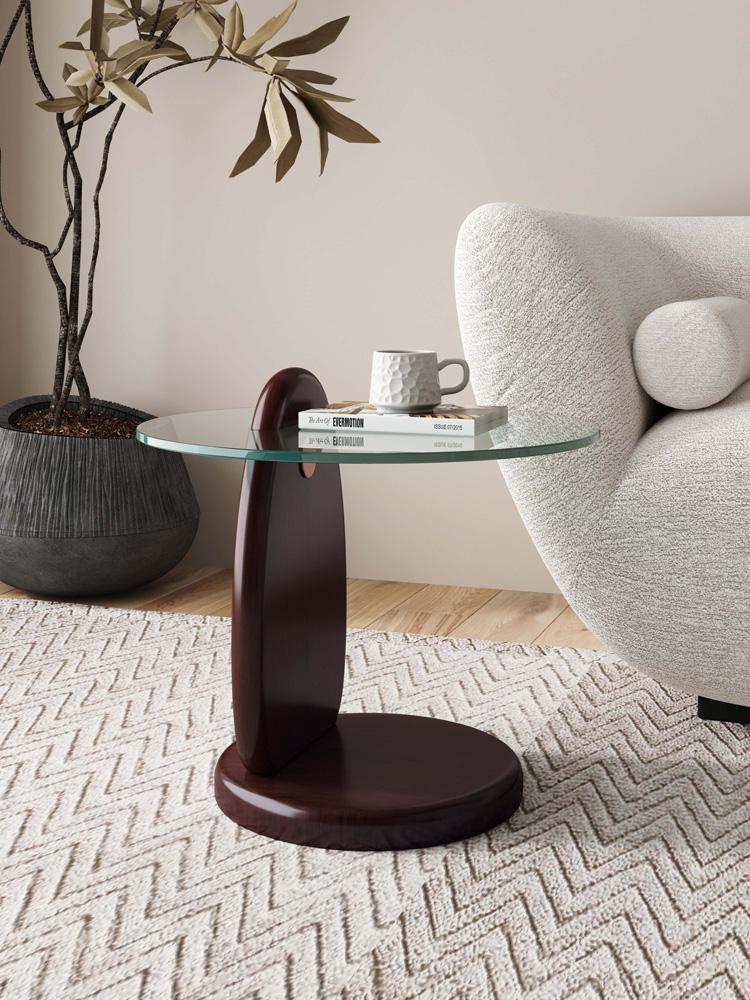 Manhattan Comfort - Artesia End Table with Solid Wood Legs in Dark Walnut - ET008 veiw 6