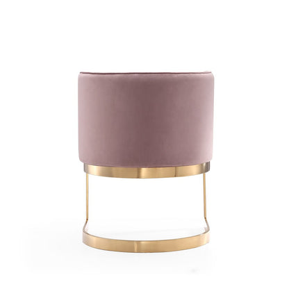 Manhattan Comfort - Aura Velvet Dining Chair with Stainless Steel Legs in Blush and Polished Brass - DC026-BH view 7