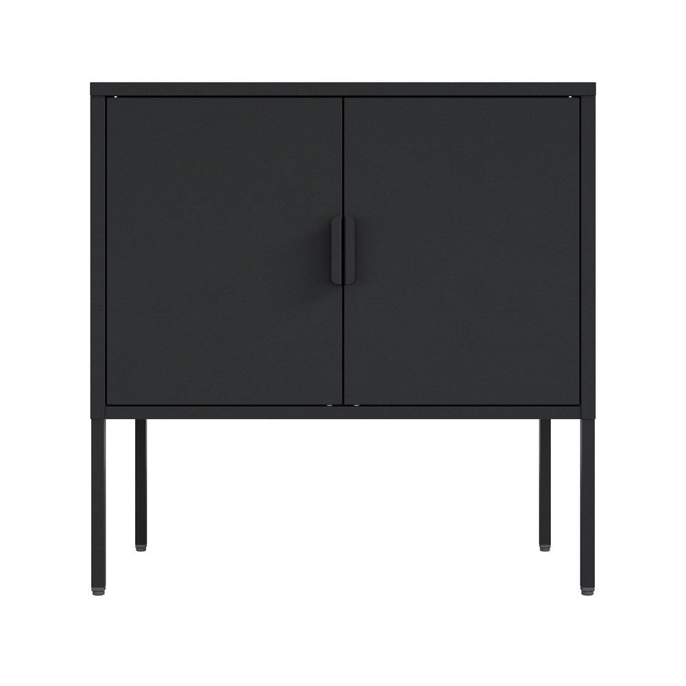 Manhattan Comfort - Ava 23.6 Accent Cabinet with 2 Adjustable Shelves in Black - AF005-BK view 1