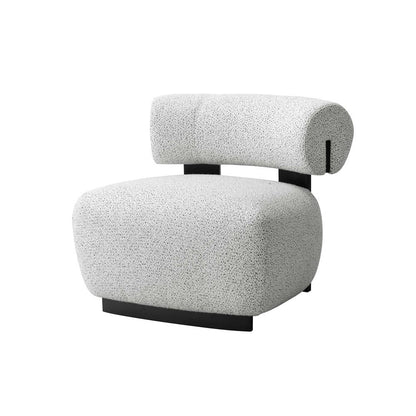 Manhattan Comfort - Bartow Woven Fabric Accent Chair with Ash Wood Legs in Ivory and Black - Set of 2 - 2-AC017-IB veiw 2