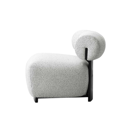 Manhattan Comfort - Bartow Woven Fabric Accent Chair with Ash Wood Legs in Ivory and Black - Set of 2 - 2-AC017-IB veiw 4