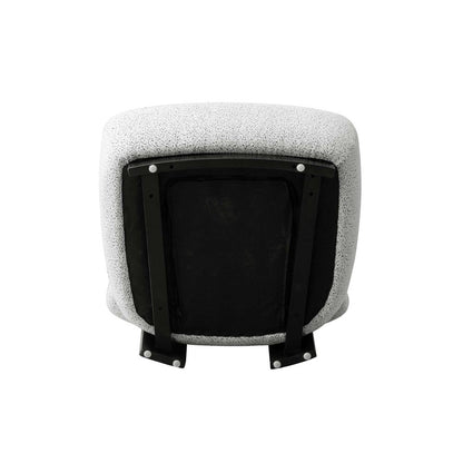 Manhattan Comfort - Bartow Woven Fabric Accent Chair with Ash Wood Legs in Ivory and Black - Set of 2 - 2-AC017-IB veiw 7