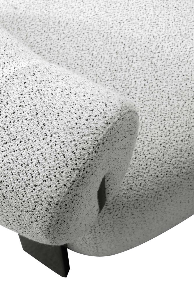Manhattan Comfort - Bartow Woven Fabric Accent Chair with Ash Wood Legs in Ivory and Black - Set of 2 - 2-AC017-IB veiw 8