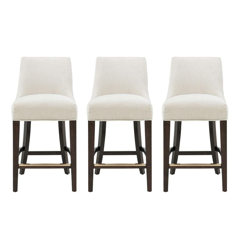Manhattan Comfort - Beever Counter Stool  in Cream - Set of 3 - 3-CS024-CR veiw 1
