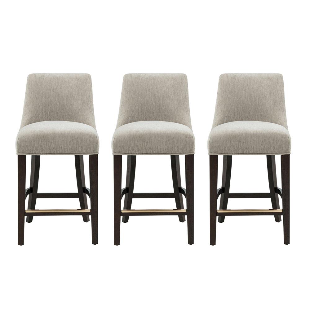 Manhattan Comfort - Beever Counter Stool  in Taupe - Set of 3 - 3-CS024-TP veiw 1