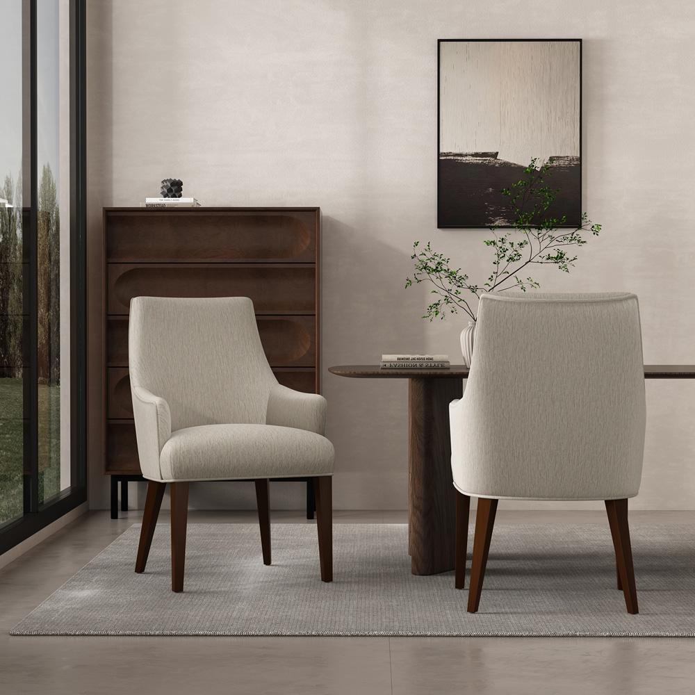 Manhattan Comfort - Beever Dining Armchair in Taupe - Set of 2 - 2-DC103AR-TP veiw 8