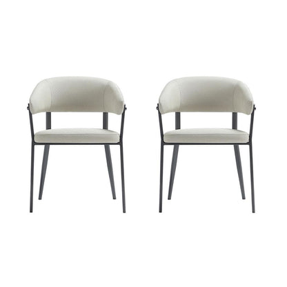Manhattan Comfort - Belle Dining Chair in Oatmeal - Set of 2 - 2-DC099-OT veiw 1