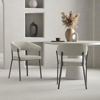 Manhattan Comfort - Belle Dining Chair in Oatmeal - Set of 2 - 2-DC099-OT veiw 8