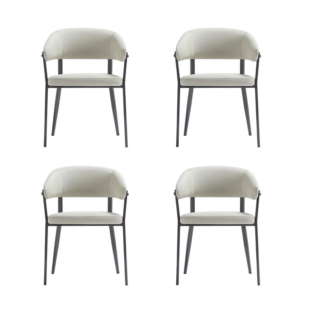 Manhattan Comfort - Belle Dining Chair in Oatmeal - Set of 4 - 4-DC099-OT veiw 1
