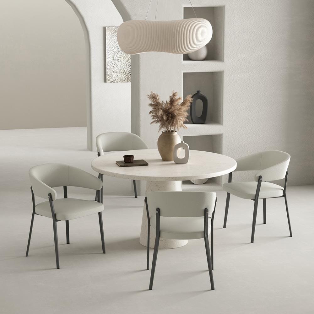 Manhattan Comfort - Belle Dining Chair in Oatmeal - Set of 4 - 4-DC099-OT veiw 8