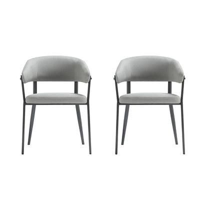 Manhattan Comfort - Belle Dining Chair in Stone Grey - Set of 2 - 2-DC099-GY veiw 1