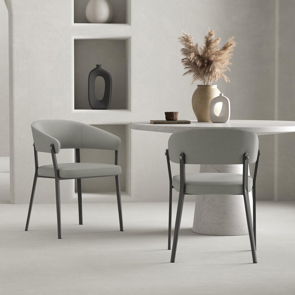 Manhattan Comfort - Belle Dining Chair in Stone Grey - Set of 2 - 2-DC099-GY veiw 8