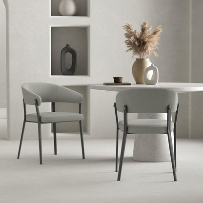 Manhattan Comfort - Belle Dining Chair in Stone Grey - Set of 2 - 2-DC099-GY veiw 8