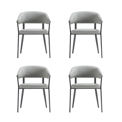 Manhattan Comfort - Belle Dining Chair in Stone Grey - Set of 4 - 4-DC099-GY veiw 1
