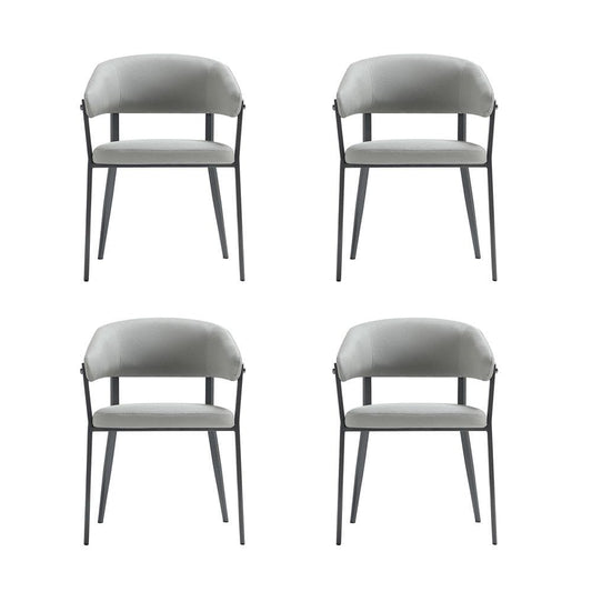Manhattan Comfort - Belle Dining Chair in Stone Grey - Set of 4 - 4-DC099-GY veiw 1