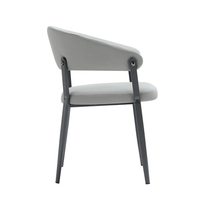 Manhattan Comfort - Belle Dining Chair in Stone Grey - Set of 4 - 4-DC099-GY veiw 3