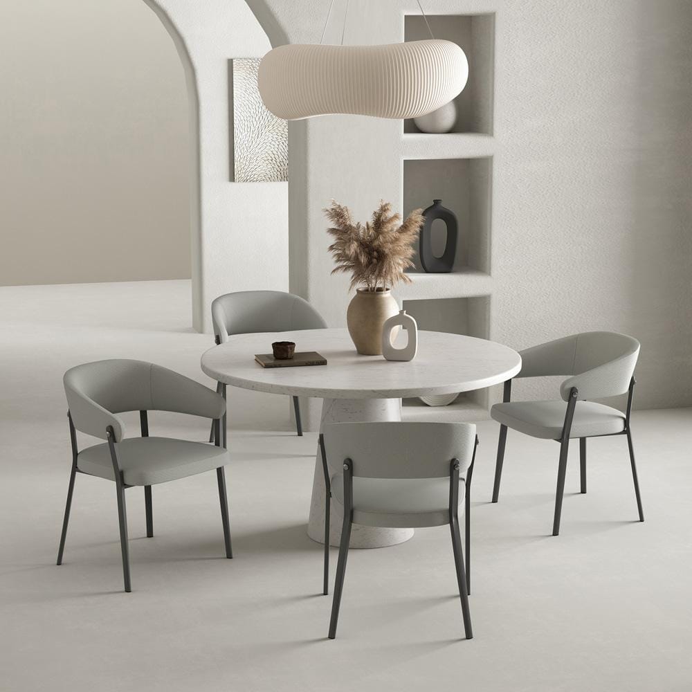 Manhattan Comfort - Belle Dining Chair in Stone Grey - Set of 4 - 4-DC099-GY veiw 8