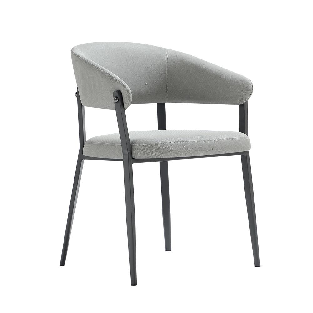 Manhattan Comfort - Belle Dining Chair in Stone Grey - DC099-GY veiw 2