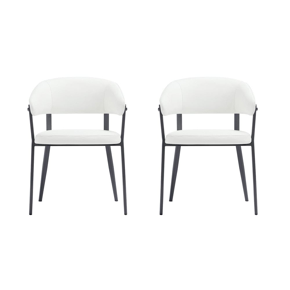Manhattan Comfort - Belle Dining Chair in White - Set of 2 - 2-DC099-WH veiw 1