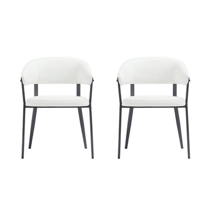 Manhattan Comfort - Belle Dining Chair in White - Set of 2 - 2-DC099-WH veiw 1