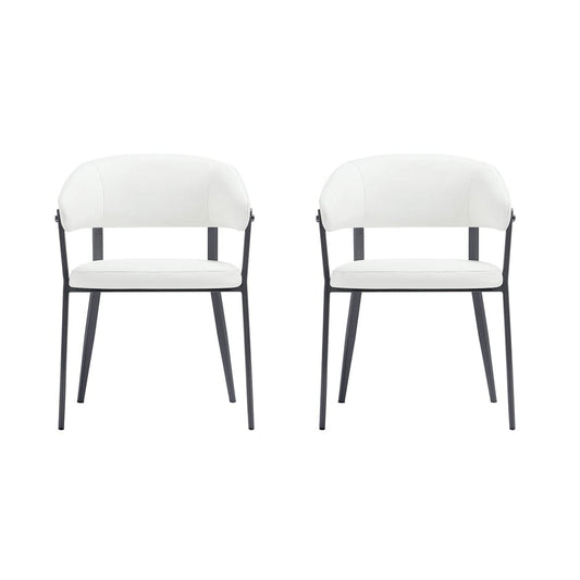 Manhattan Comfort - Belle Dining Chair in White - Set of 2 - 2-DC099-WH veiw 1