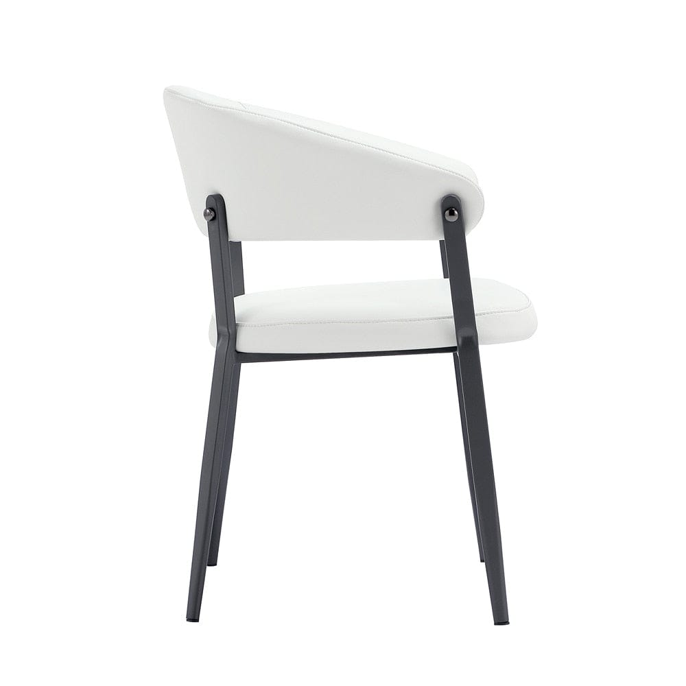 Manhattan Comfort - Belle Dining Chair in White - Set of 2 - 2-DC099-WH veiw 3