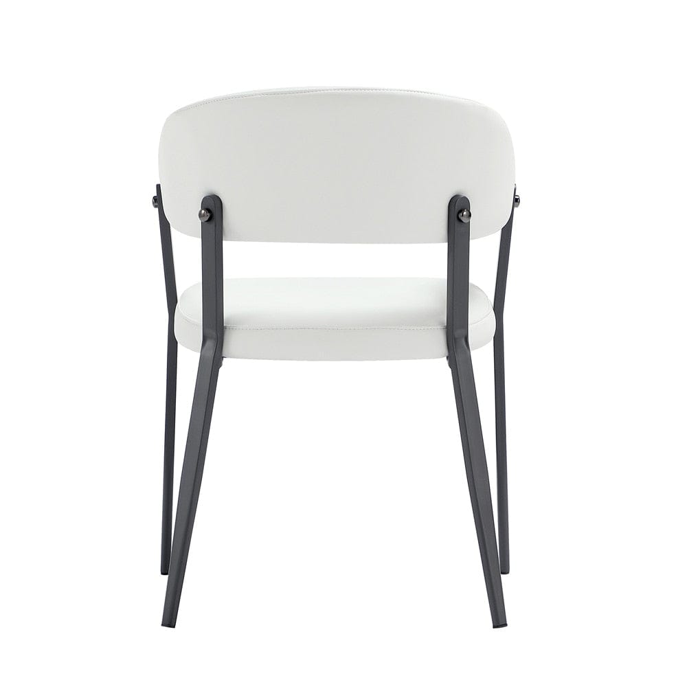 Manhattan Comfort - Belle Dining Chair in White - Set of 2 - 2-DC099-WH veiw 4