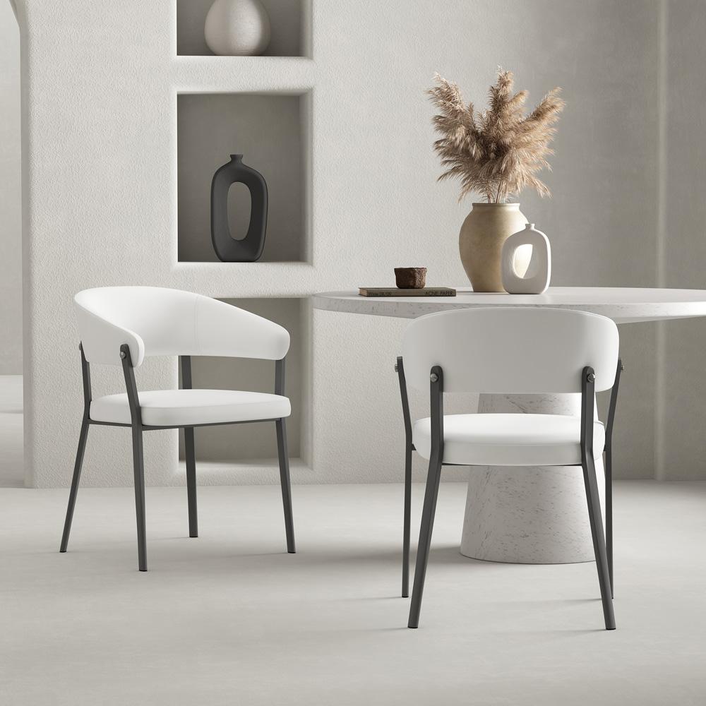 Manhattan Comfort - Belle Dining Chair in White - Set of 2 - 2-DC099-WH veiw 7