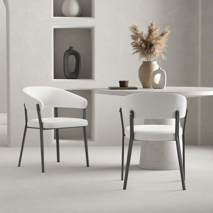 Manhattan Comfort - Belle Dining Chair in White - Set of 2 - 2-DC099-WH veiw 7