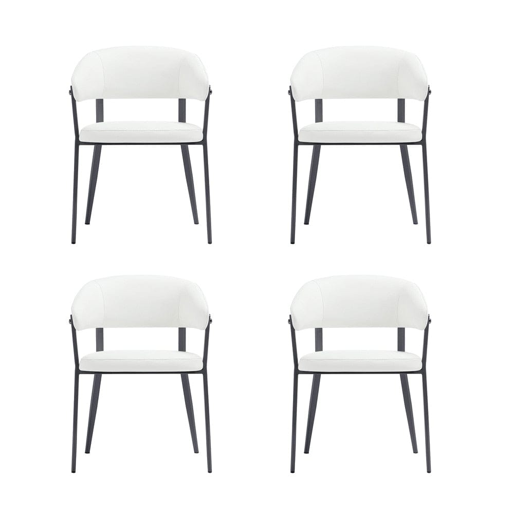 Manhattan Comfort - Belle Dining Chair in White - Set of 4 - 4-DC099-WH veiw 1