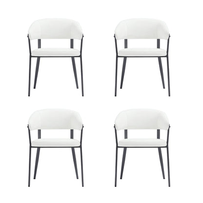 Manhattan Comfort - Belle Dining Chair in White - Set of 4 - 4-DC099-WH veiw 1
