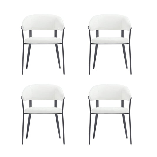Manhattan Comfort - Belle Dining Chair in White - Set of 4 - 4-DC099-WH veiw 1