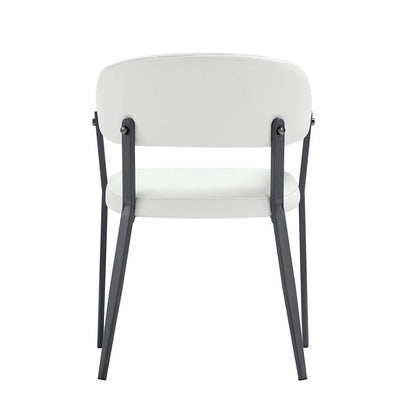 Manhattan Comfort - Belle Dining Chair in White - Set of 4 - 4-DC099-WH veiw 4