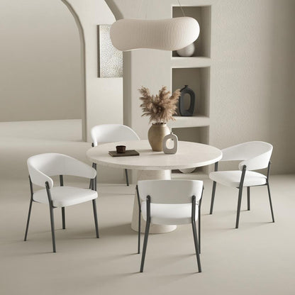 Manhattan Comfort - Belle Dining Chair in White - Set of 4 - 4-DC099-WH veiw 8