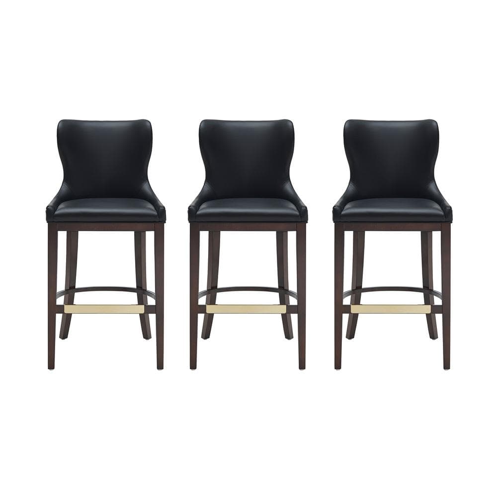 Manhattan Comfort - Blair Barstool in Black - Set of 3 - 3-BS023-BK veiw 1