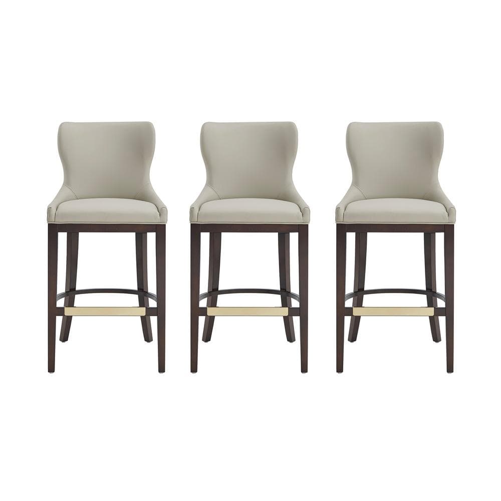 Manhattan Comfort - Blair Barstool in Stone - Set of 3 - 3-BS023-ST veiw 1