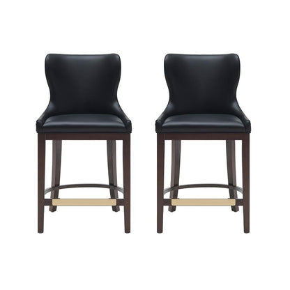 Manhattan Comfort - Blair Counter Stool in Black - Set of 2 - 2-CS020-BK veiw 1