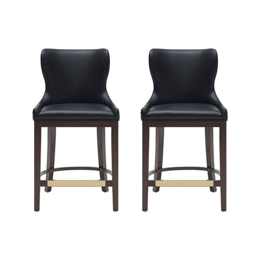 Manhattan Comfort - Blair Counter Stool in Black - Set of 2 - 2-CS020-BK veiw 1