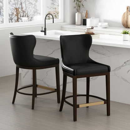 Manhattan Comfort - Blair Counter Stool in Black - Set of 2 - 2-CS020-BK veiw 8