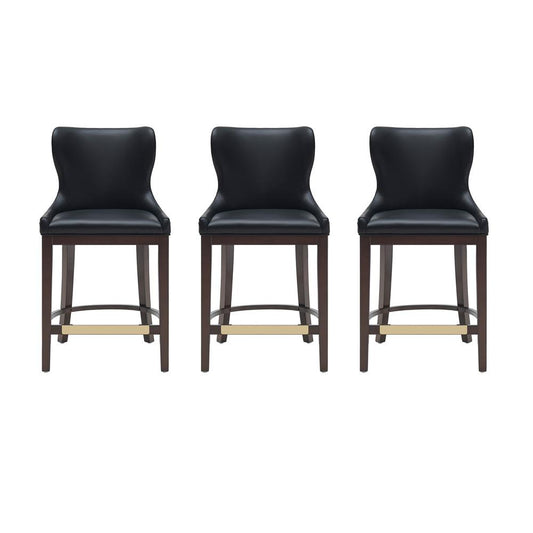 Manhattan Comfort - Blair Counter Stool in Black - Set of 3 - 3-CS020-BK veiw 1