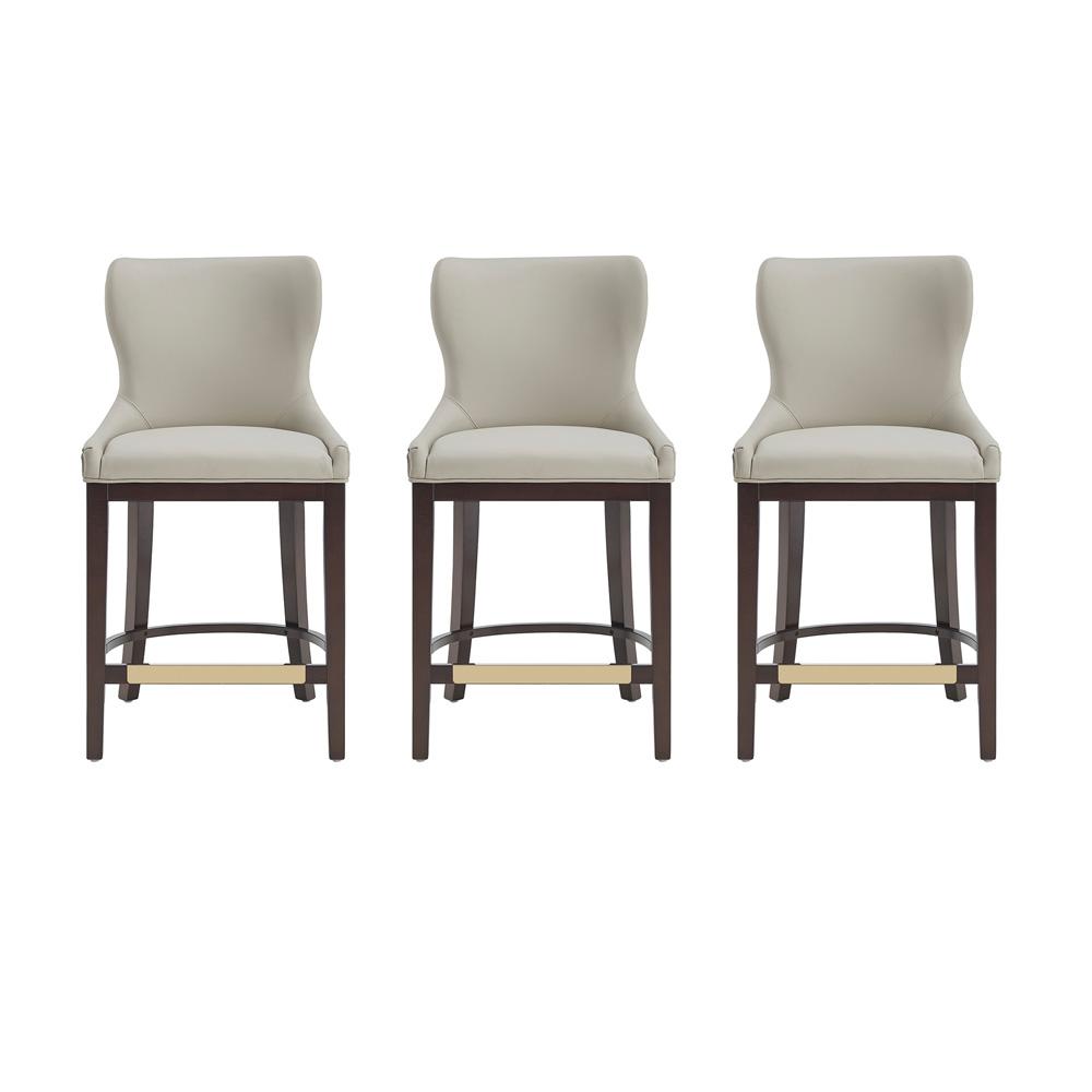 Manhattan Comfort - Blair Counter Stool in Stone - Set of 3 - 3-CS020-ST veiw 1